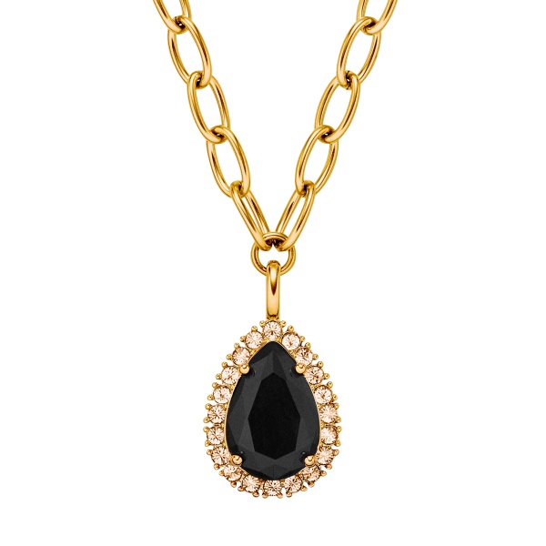 Dyrberg Kern Metta Gold Necklace - Black/Golden